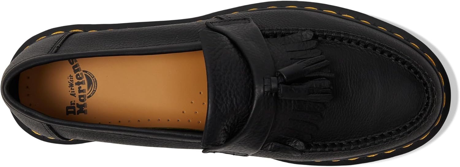 Dr. Martens Unisex-Adult Adrian Yellow Stitch Leather Loafers - Image 3