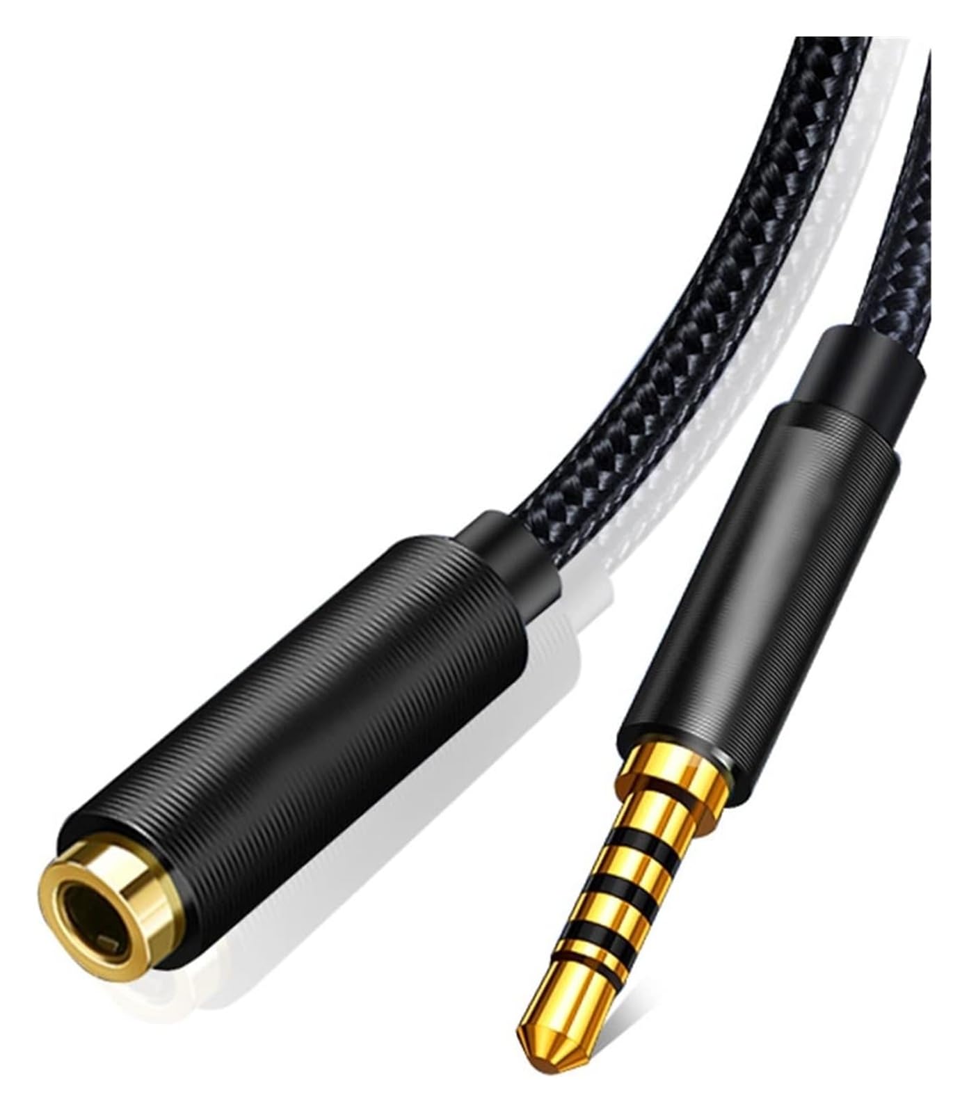 Kopfhörer-Verlängerungskabel, verlustfreies Adapterkabel, 3,5 mm, Stecker auf Buchse, Dual mit Mikrofonleitungssteuerung, 2 Stück(3 m)
