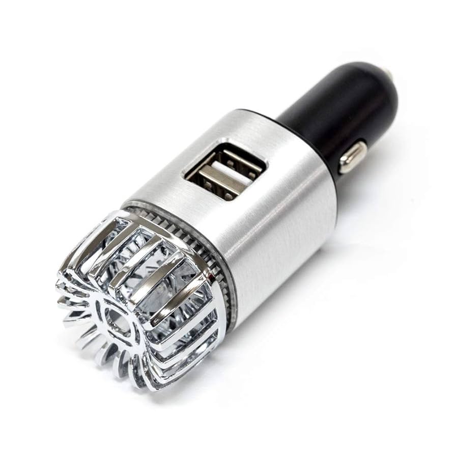 Amazon.co.jp: 車用 空気清浄機 2in1 マイナスイオン ブルー