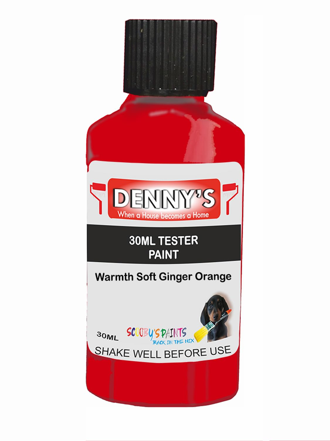 SCOOBYS PAINTS BACK IN THE MIX Chalk Emulsion Matt Paint, Water-Based, No Primer Required, For Walls and Furniture Orange, (Warmth Soft Ginger Orange, 30ml Colour Tester)