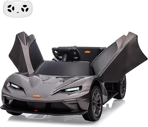 Miniatura 1 de Auto deportivo eléctrico con licencia KTM de 12 V con control remoto, automóvil deportivo alimentado por batería, sistema de sonido, puertas de