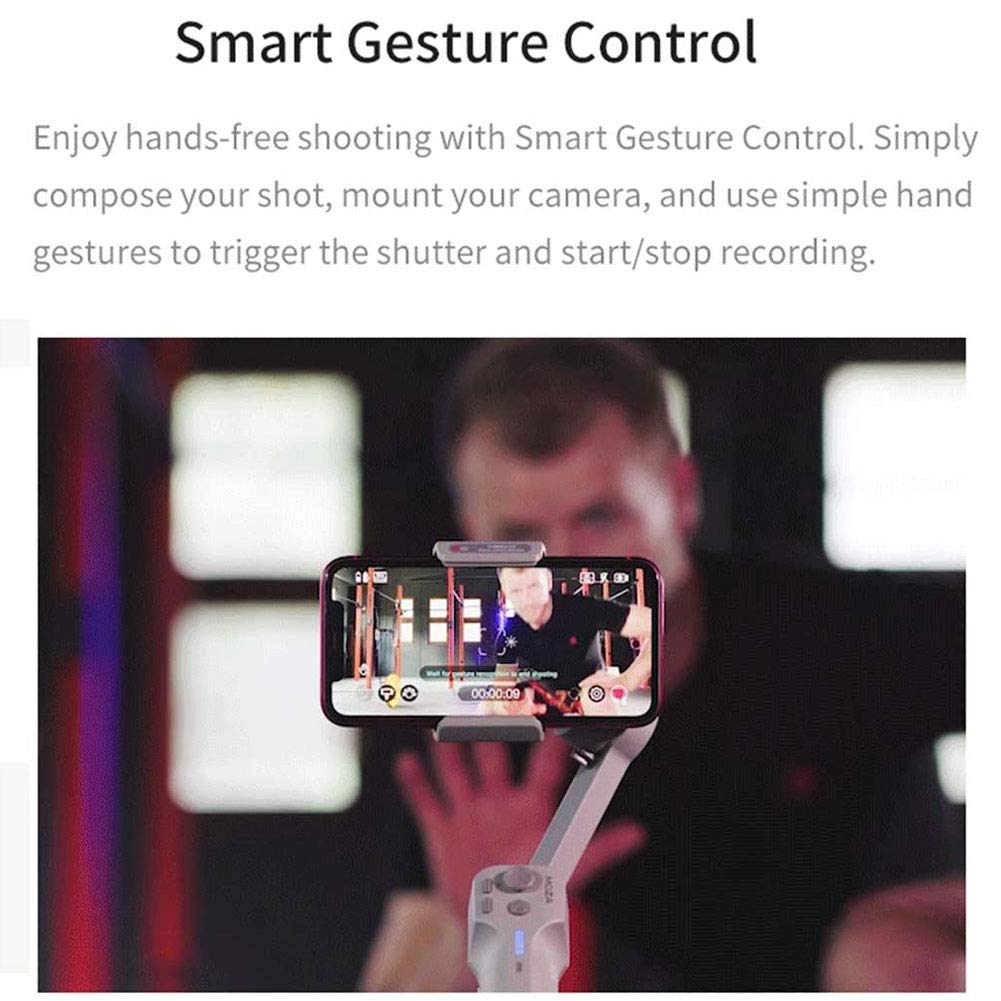 LJJ Estabilizador de Mano, 3-Ejes Gimbal Movil Cardan para teléfono portátil para grabación de Movimiento Ideal para Smartphone iOS&Android iPhone/Huawei/Samsung/Xiaomi etc