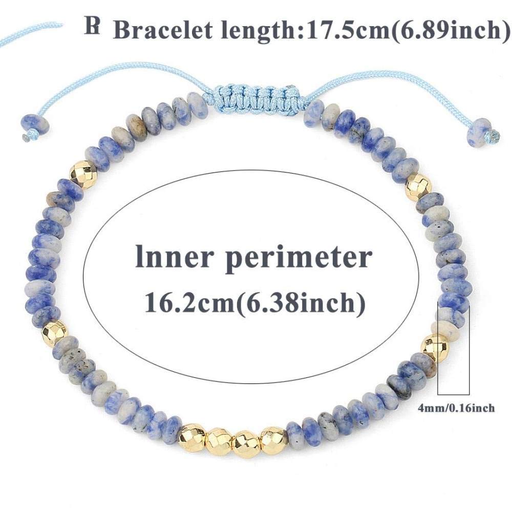 IBOWZ Bracciale In Pietre Naturali 7 Chakra – Elasticizzato, Con Perle Di Zaffiro, Gioielli Per Yoga E Meditazione