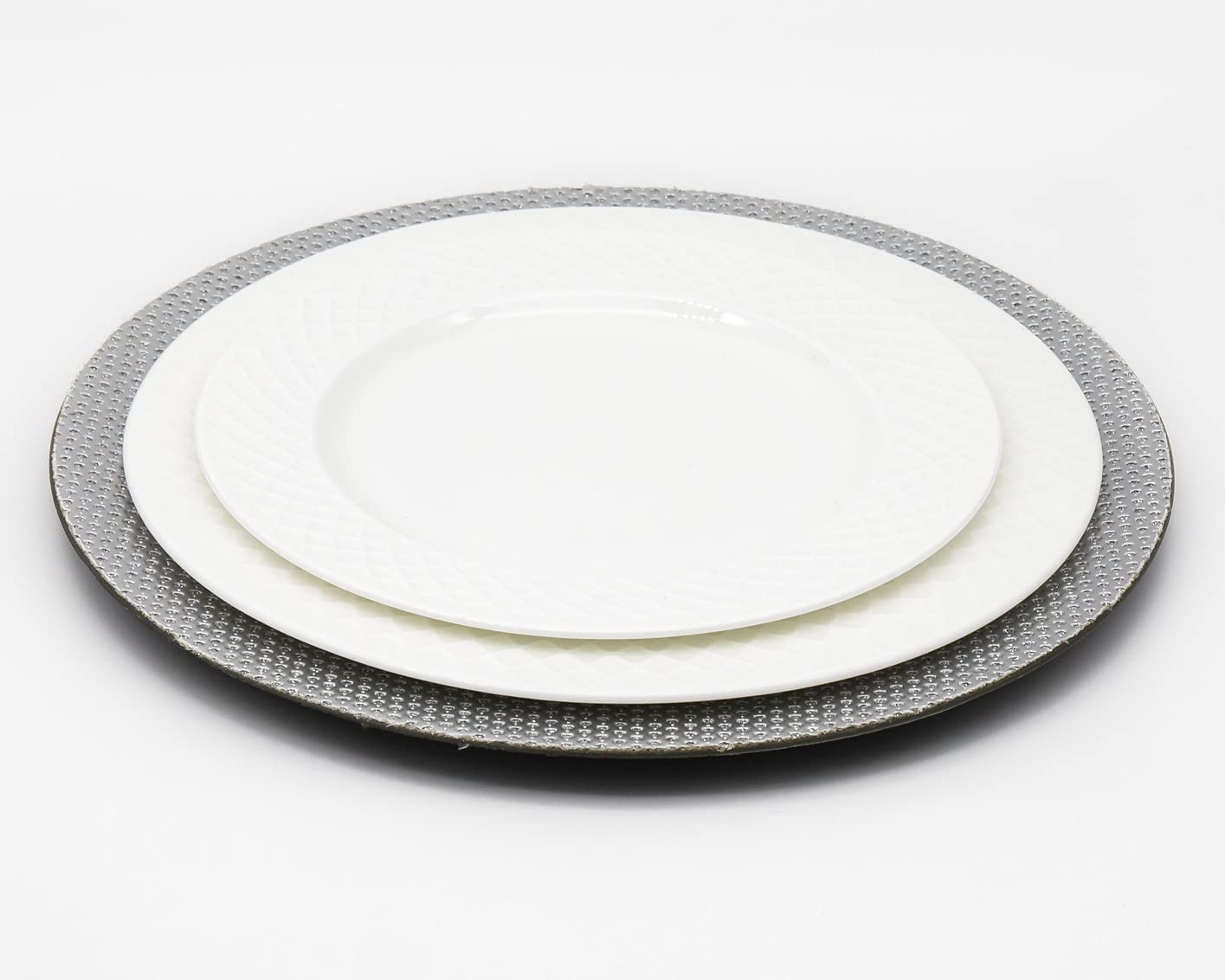 Amazon.co.jp: Godinger Charger Plate Silver Acrylic Set of 4