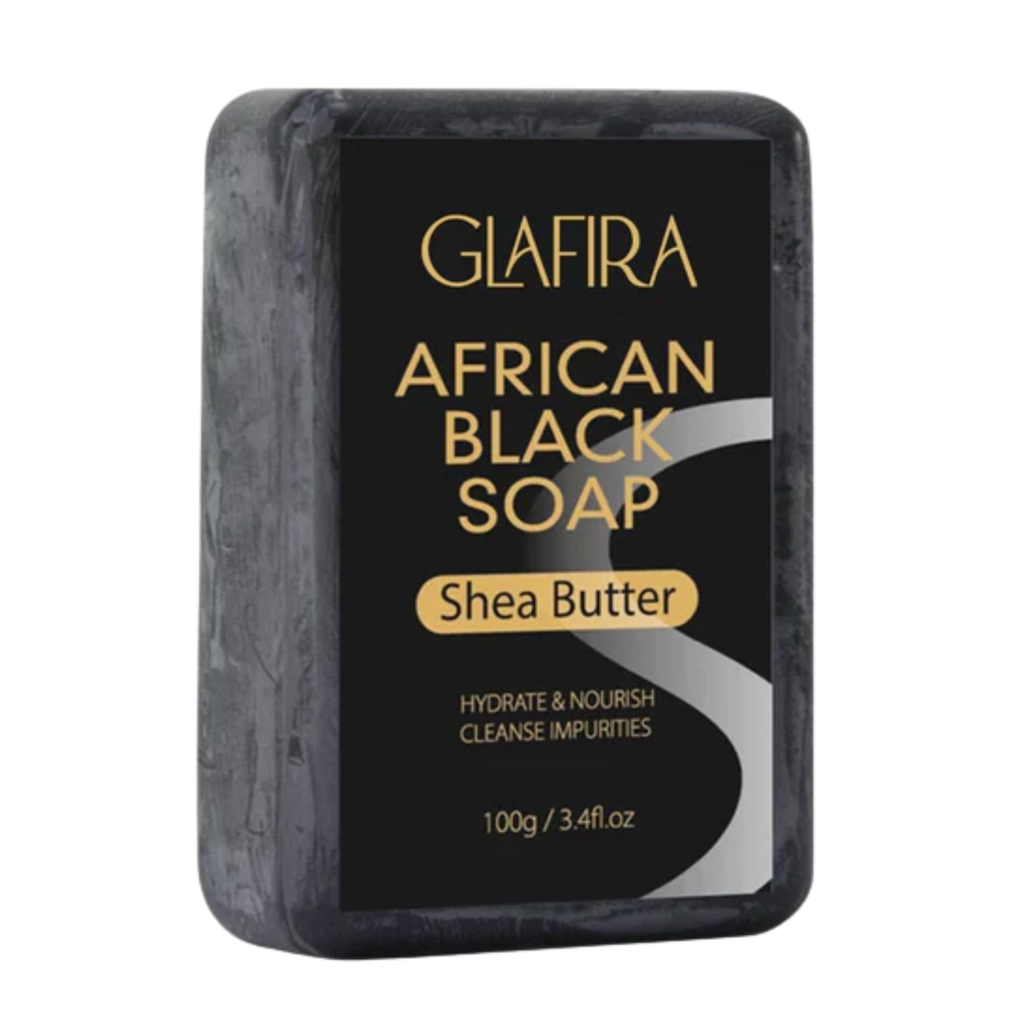 Glafira Natural African Black Soap Enriched With Shea Butter For Deep Cleansing, Acne Control, Hydration & Glowing Skin. Suitable For All Skin Types. 100% Handmade Formula. |-picture-14