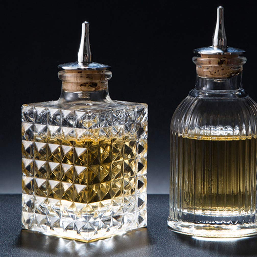 Bitterflasche Glaglas Dasher - Bottiglie amare con Dash Top Cocktail Whisky Bottiglie per Home Bar Square