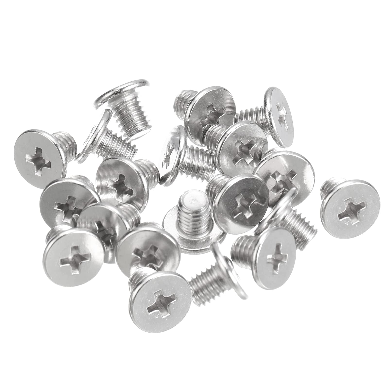uxcell M5-0.8 x 6mm 20Pcs Flat Round Head Screws 304 Stainless Steel Phillips Drive Machine Screws Hardware Fastener for Furniture Connection-image-9