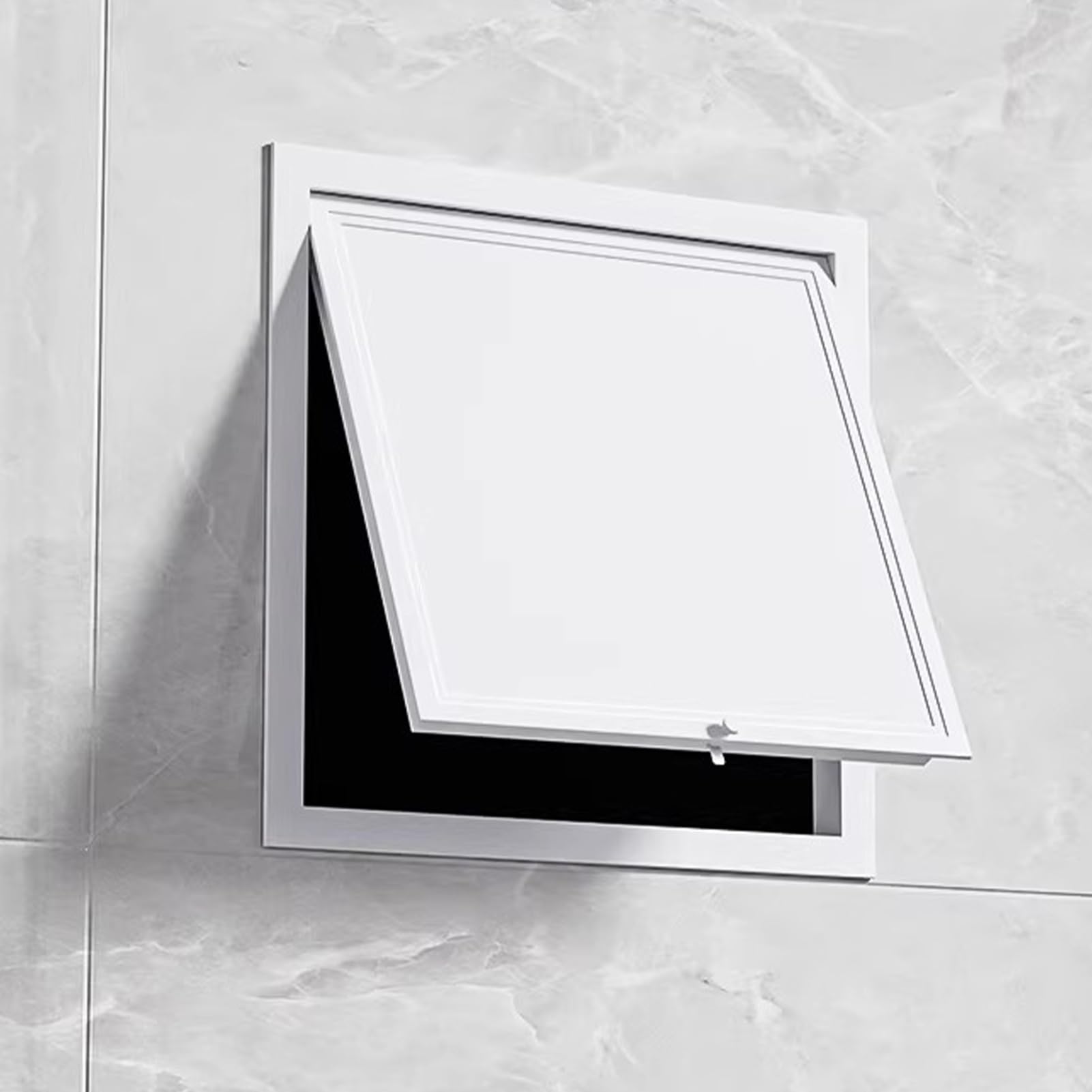Panel de acceso con marco de aluminio - Tapa de orificio de pared Puerta de servicio para gas, agua y electricidad - Manija giratoria de trampilla de inspección de montaje empotrado(32x48in/81x122cm)