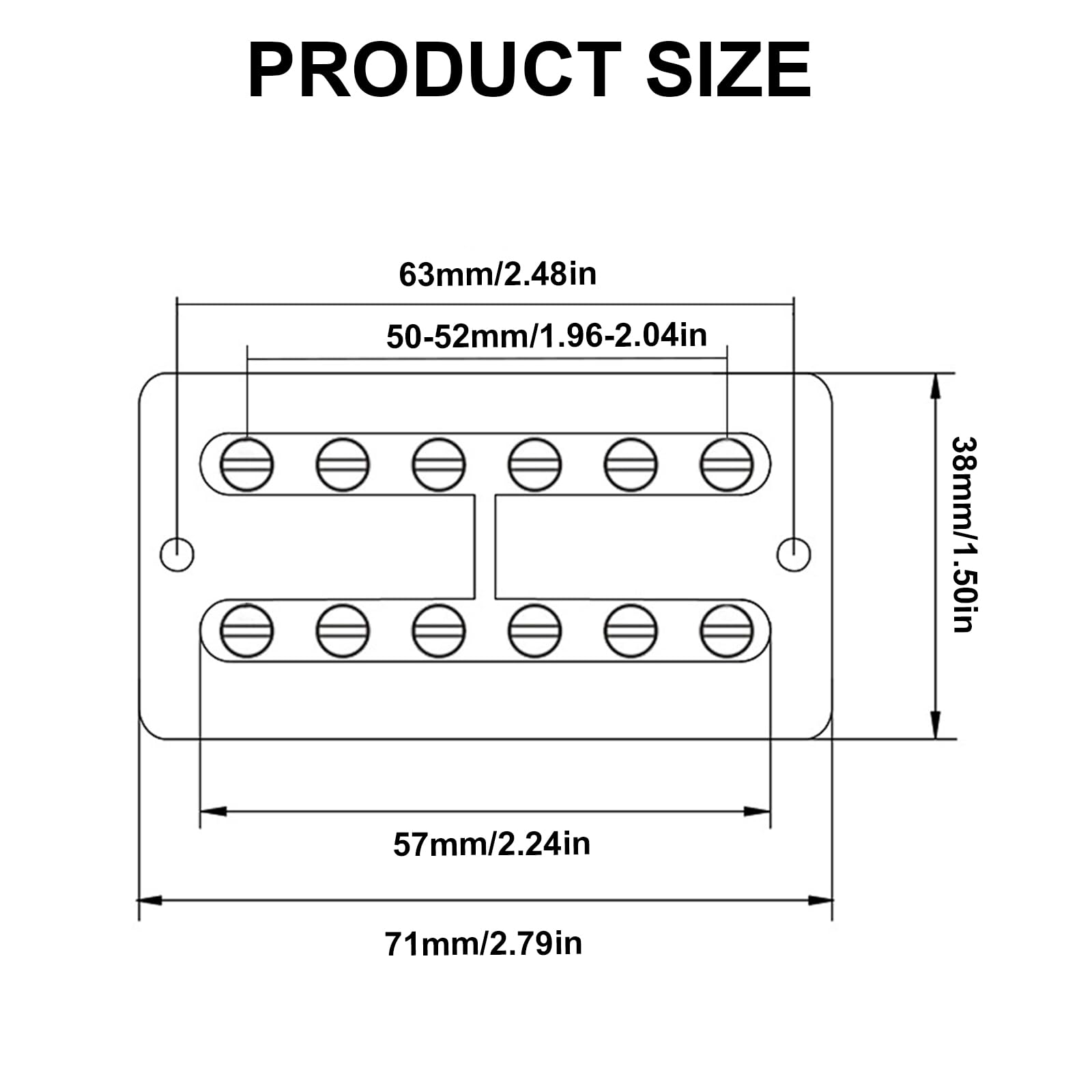 Humbucker Tonabnehmer für E Gitarre, Humbucker Hals, professionelles Gitarrenzubehör für E Gitarren