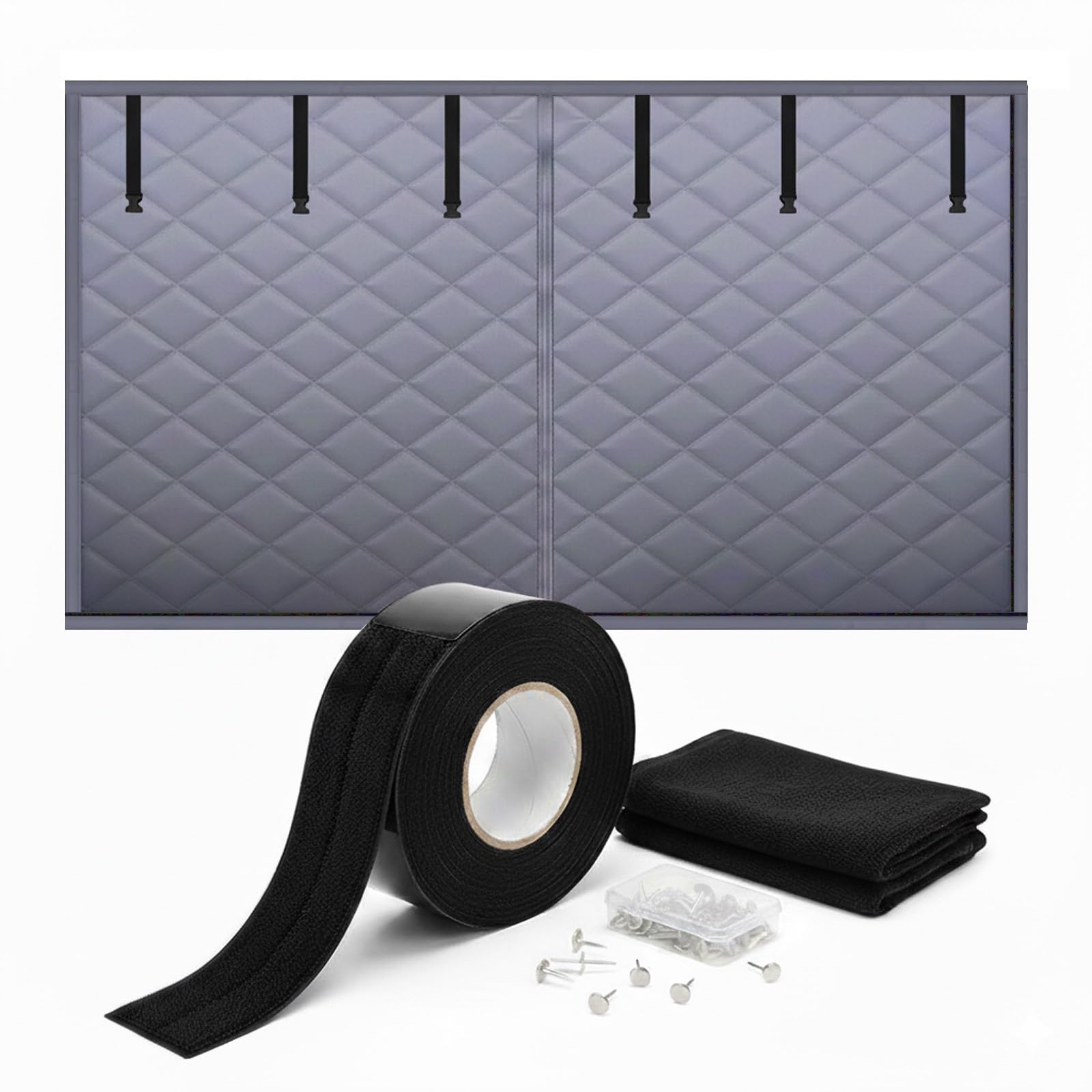 Isolation garage contre le froid : rideau thermique magnétique 250x225 cm