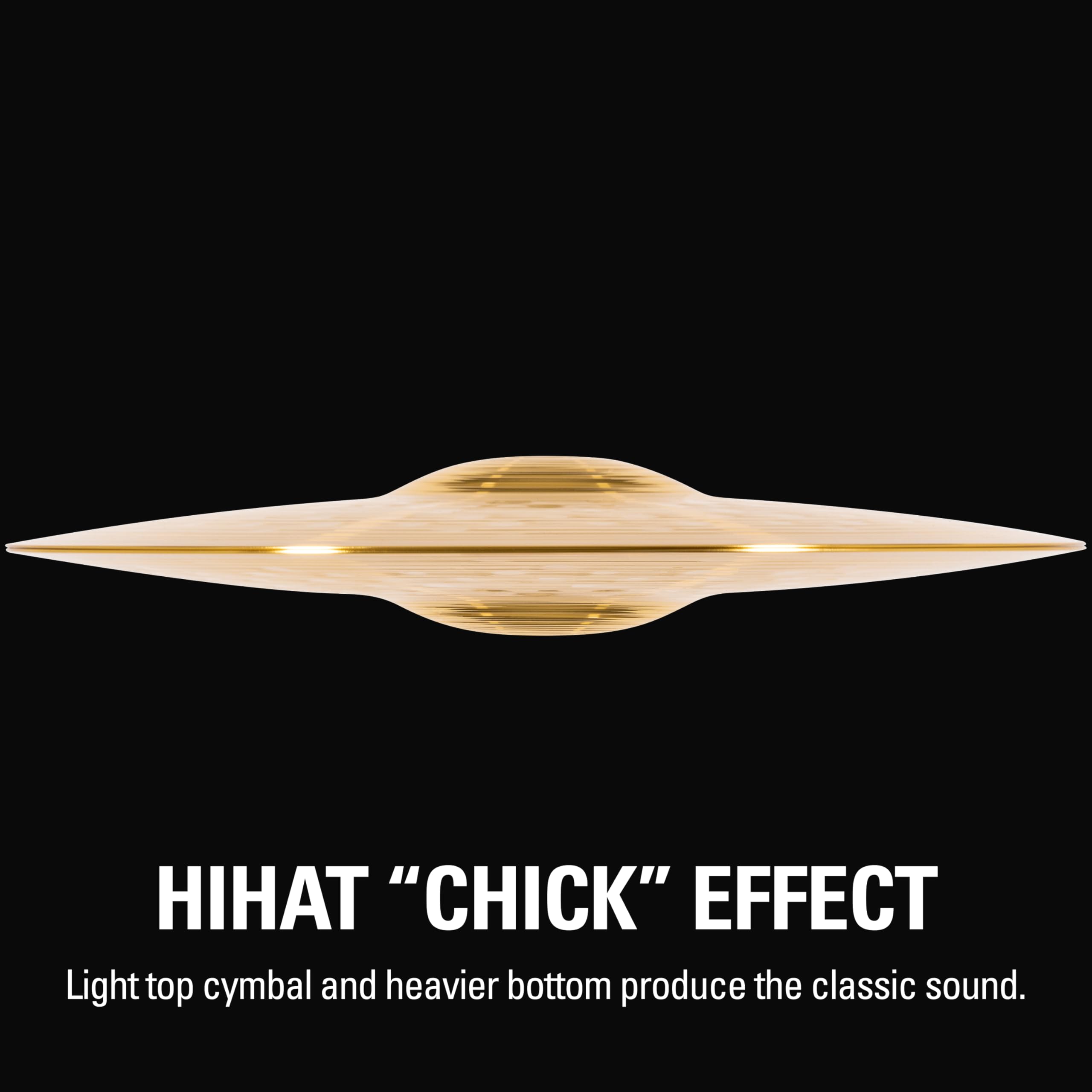 Meinl Cymbals HCS piatto Hi-Hat 15 pollici (38,1cm) per Batteria – Coppia – Finitura Tradizionale Ottone, Made In Germany (HCS15H)