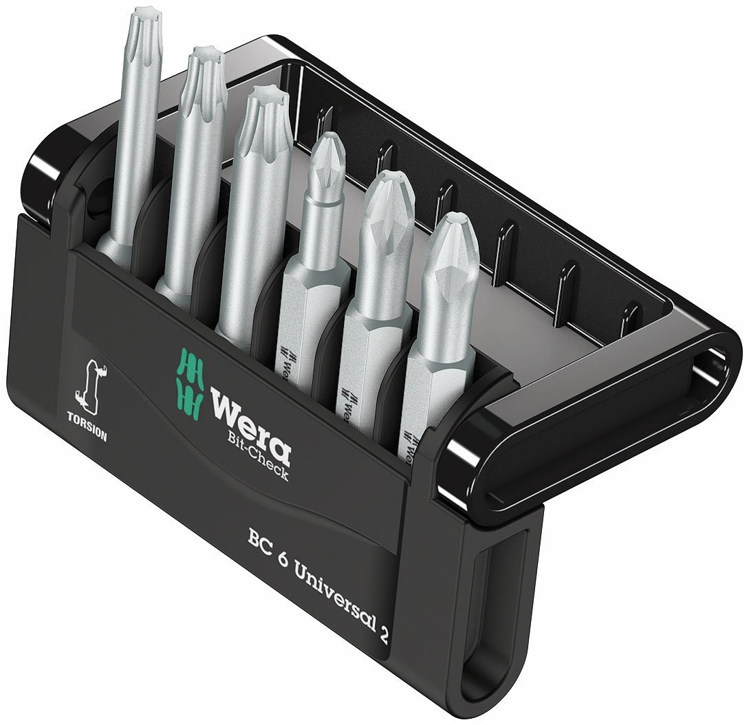 Wera White 05056473001 Mini-Check Set Torsion Extra Tough 50 Mm Direct Drive Ph / Pz / Tx 6Pc
