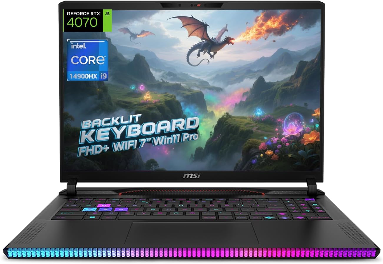 msi GE68HX Raider Gaming Laptop, GeForce RTX 4070, 16″ FHD+ 144Hz Display, 14th …