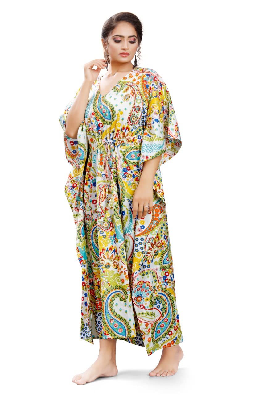 MODI FACTORYMaxi Kaftan for Women | Hand Block Printed Women Nighty | Free Size