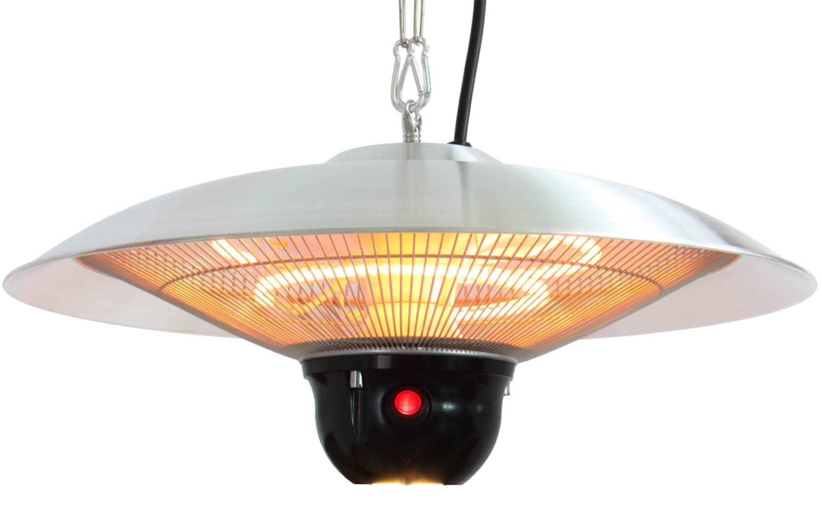 FJB Chauffe-terrasse Suspendu, Parasol Chauffant Trois Réglages De Chaleur Chauffage Halogène Radiant Infrarouge pour Balcons Cours Garages Terrasses Et Restaurants,1800W