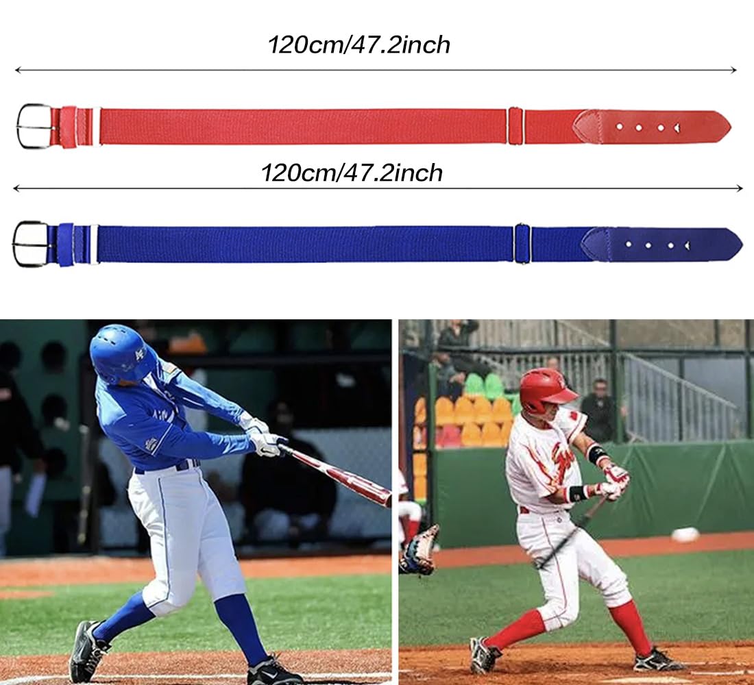 SAISI Adult and Youth Baseball/Softball Belt Adjustable Belt Elastic Waist Belt for Men Youth Boys Girls (Blue)