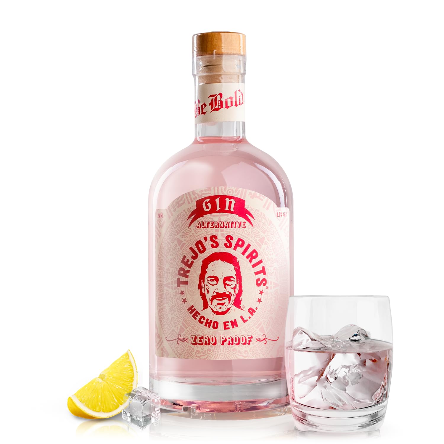 Trejo’s Spirits Non-Alcoholic Pink Gin Alternative | Zero-Proof, Gluten & Sugar Free, Plant Based, Keto-Friendly | 20 Calories per Serving | Best for Gin Lovers | Pack of 1 (750ml)