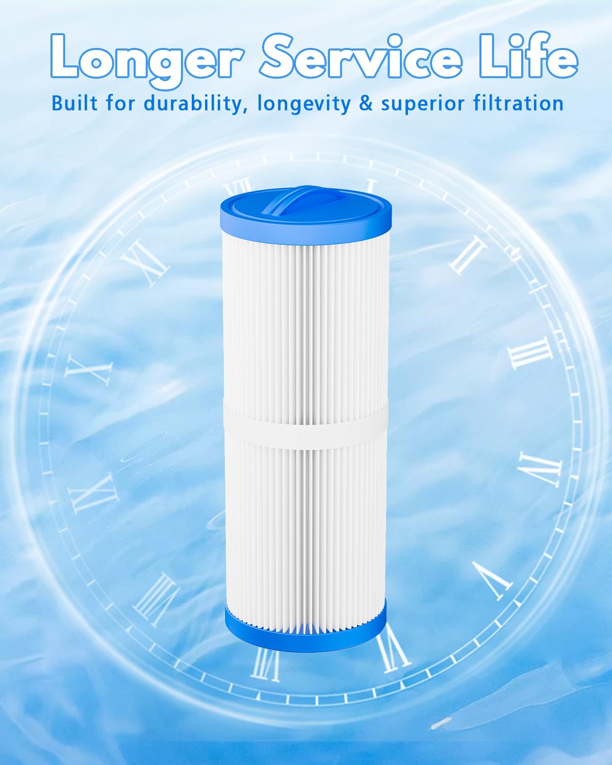 Filtro Ricambio 4.65 mq Vasca idromassaggio PWW50L Confezione da 2 | Filtro bagno a remozione compatibile con 4CH-949 PWW50L FC-0172 817-4050 SD-01143 FIL50-5D13H15FCT-3 200702 40508