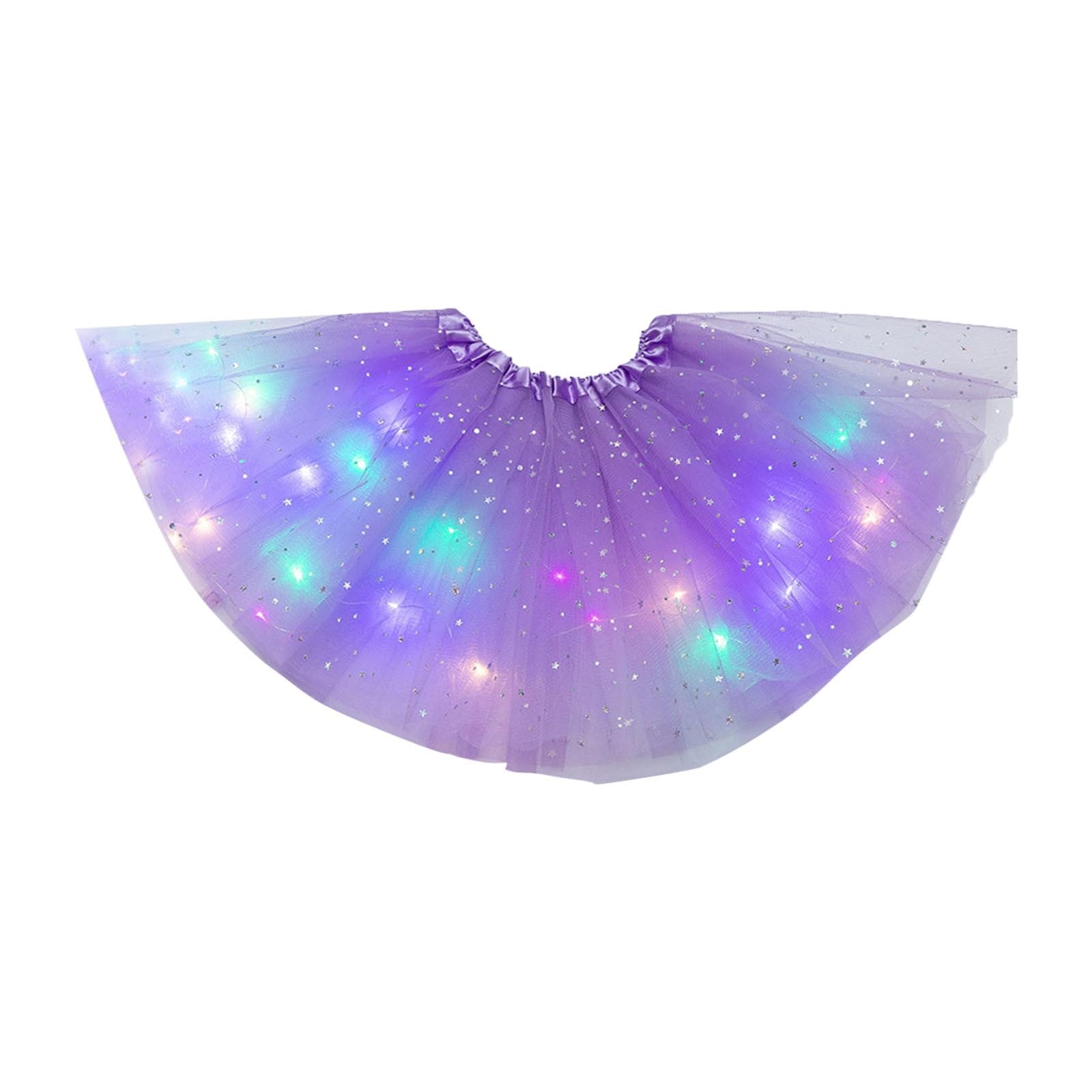 Girl Tutu Skirts, 2-8 Years Baby Girls Light Up LED Tutu Skirt Magic Light Princess LED Dancing Skirt Tulle Ballet