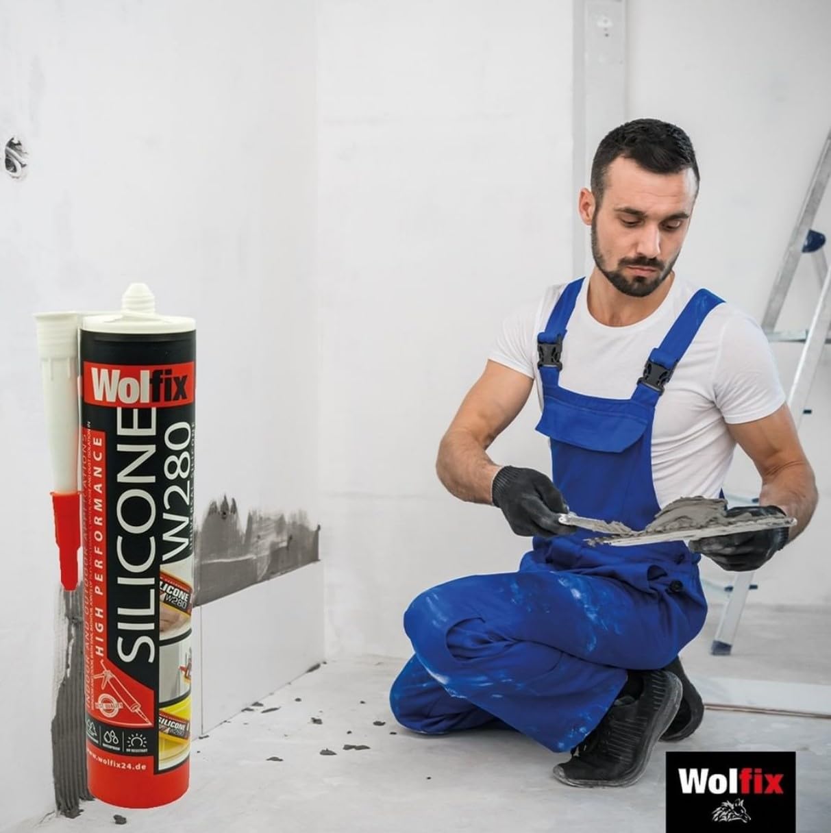 WOLFIX Silikon Transparent 20er Set Sanitär, 280ml Badsilikon für Badezimmer & Küche – UV- & Witterungsbeständig – Silikonfugen Abdichten für Innen- & Außenbereiche