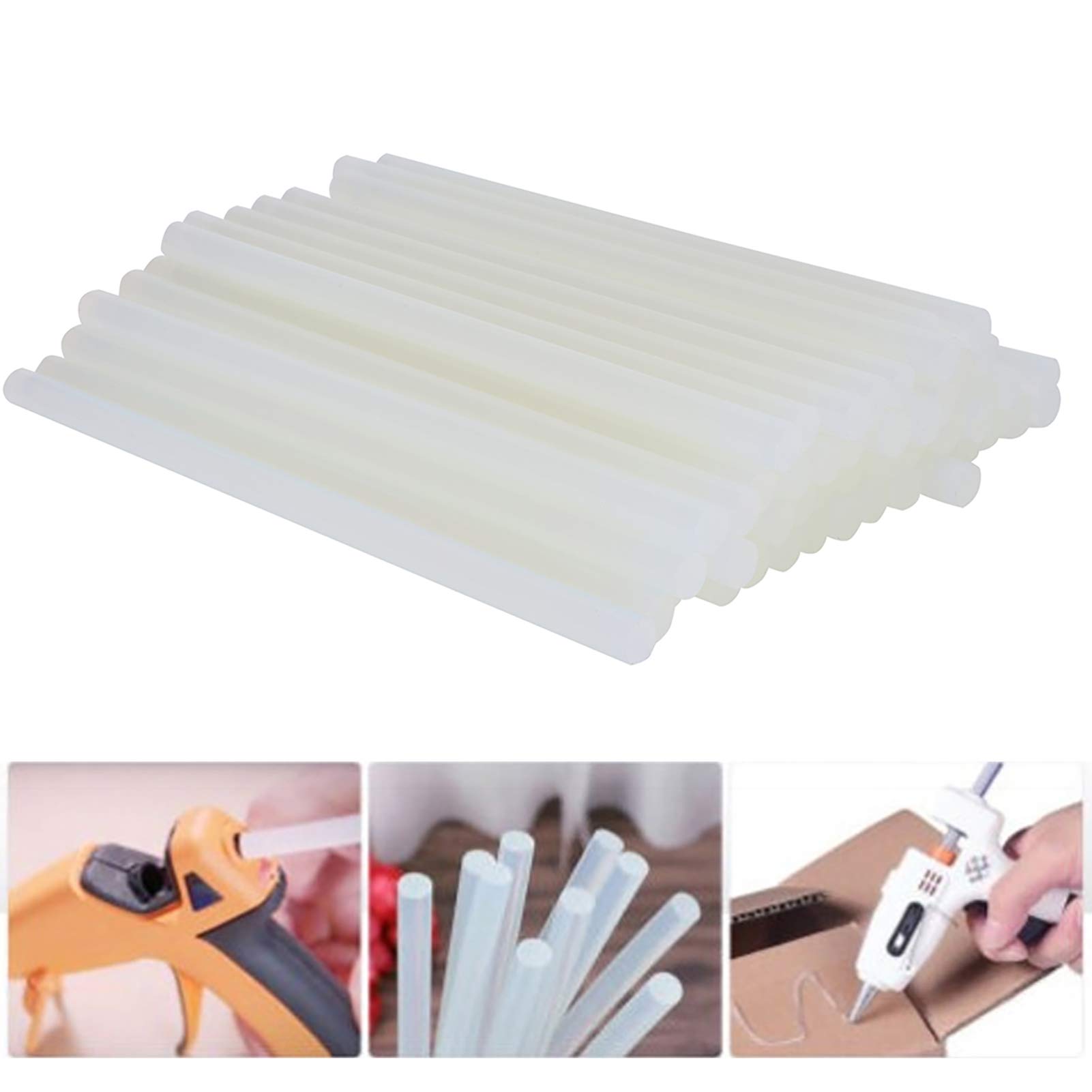 50 Bastoncini di colla a Caldo, Super colle Fai da Te, Bastoncini Trasparenti Ad Alta Viscosità Per Artigianato, Abbigliamento, Decorazioni, Giocattoli(11×220mm)