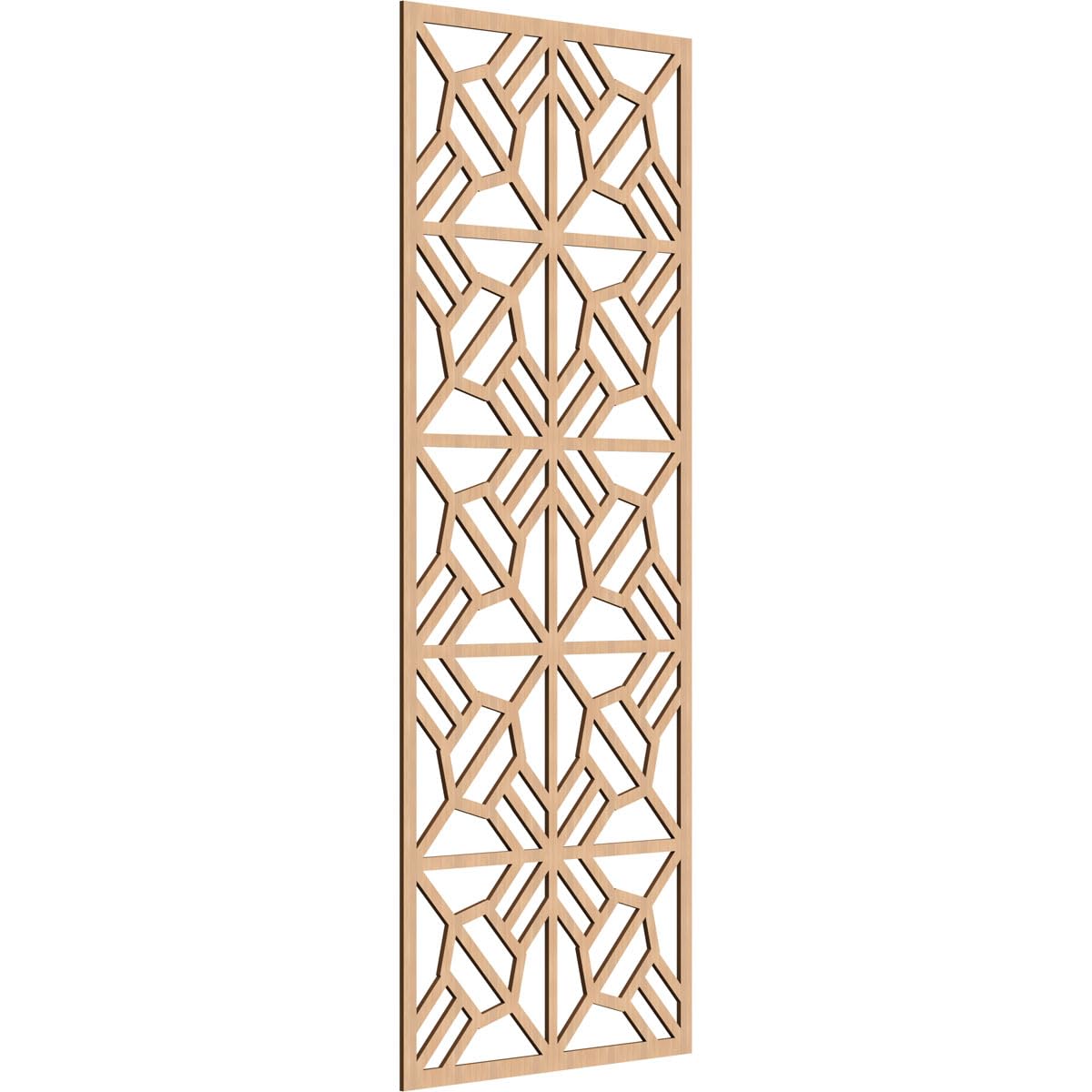 Auburn Decorative Pierced Fretwork Wood Wall Panels, 27 3/8"W x 69 3/8"H x 1/4"T, Hickory