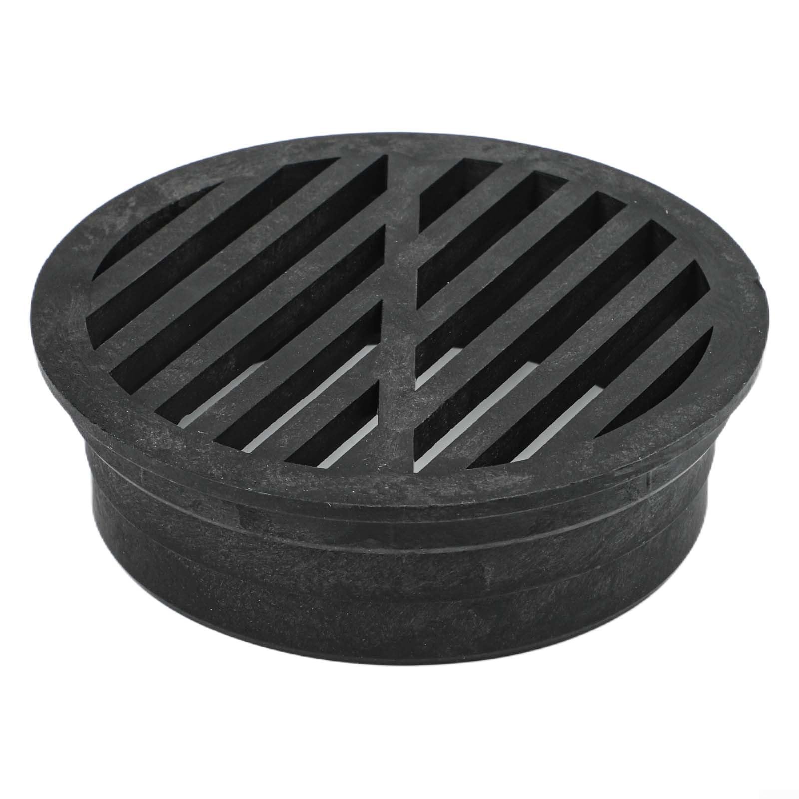 Round Floor Drain Grille Plastic Drainage Grate for 3 Inch and 4 Inch Sewer Pipe, Black Outdoor Garden Lawn Drain Insert Cover for Patio Walkway(3 inch)