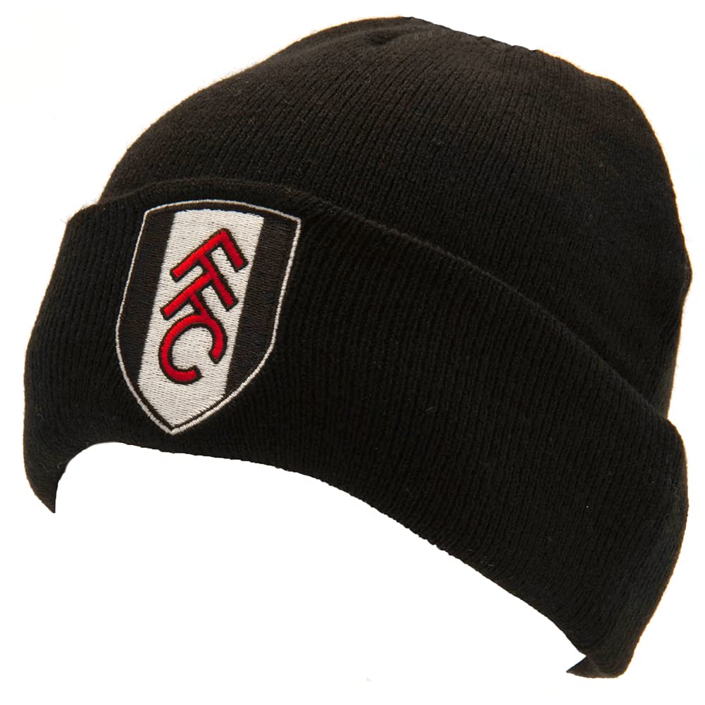 Fulham FC Cuff Beanie Official Merchandise Black