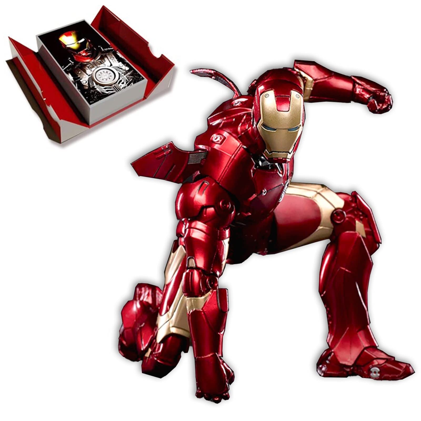 7 Inch Ironman Action Figure - Deluxe Painting All Joints Movable Figure - 10th Anniversary Collecto