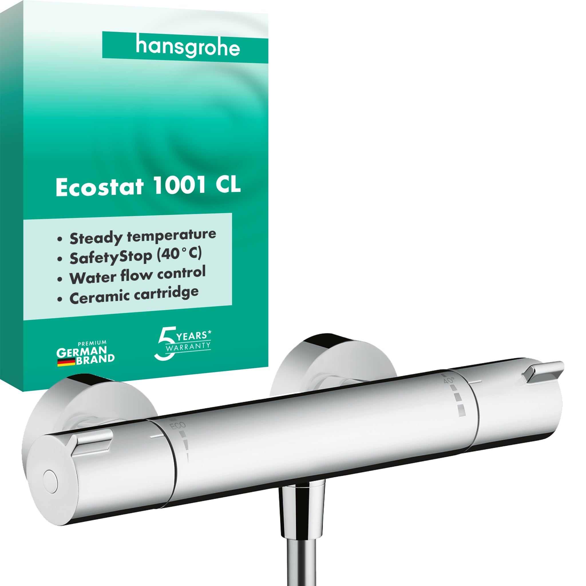 Hansgrohe Ecostat 1001 CL - shower thermostat exposed, shower tap