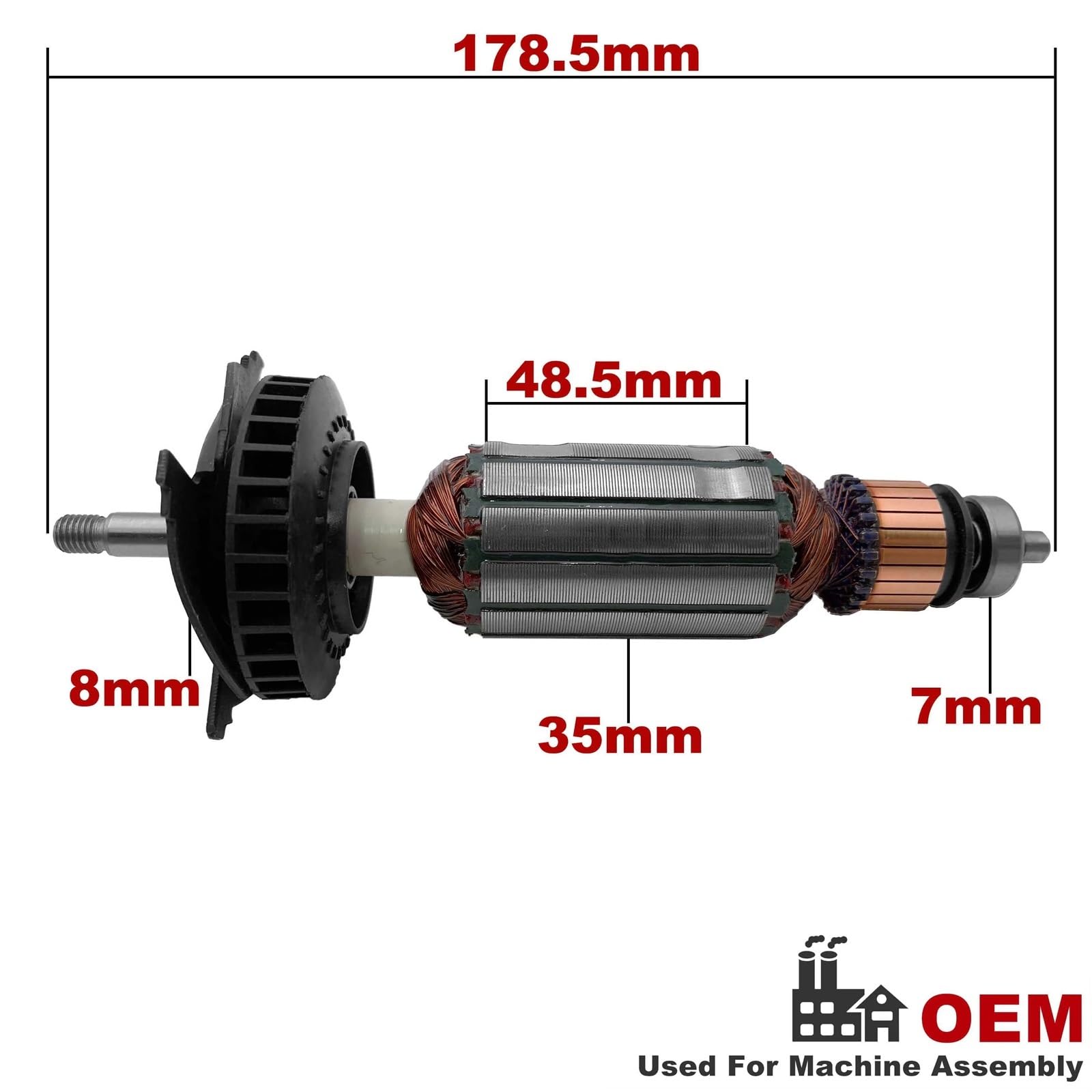 Rotor de armadura AC 220V 240V DW803 DW811 DW810, piezas de repuesto for amoladora angular, amoladora DW 803 DW 811 DW 810(Armature Pro)