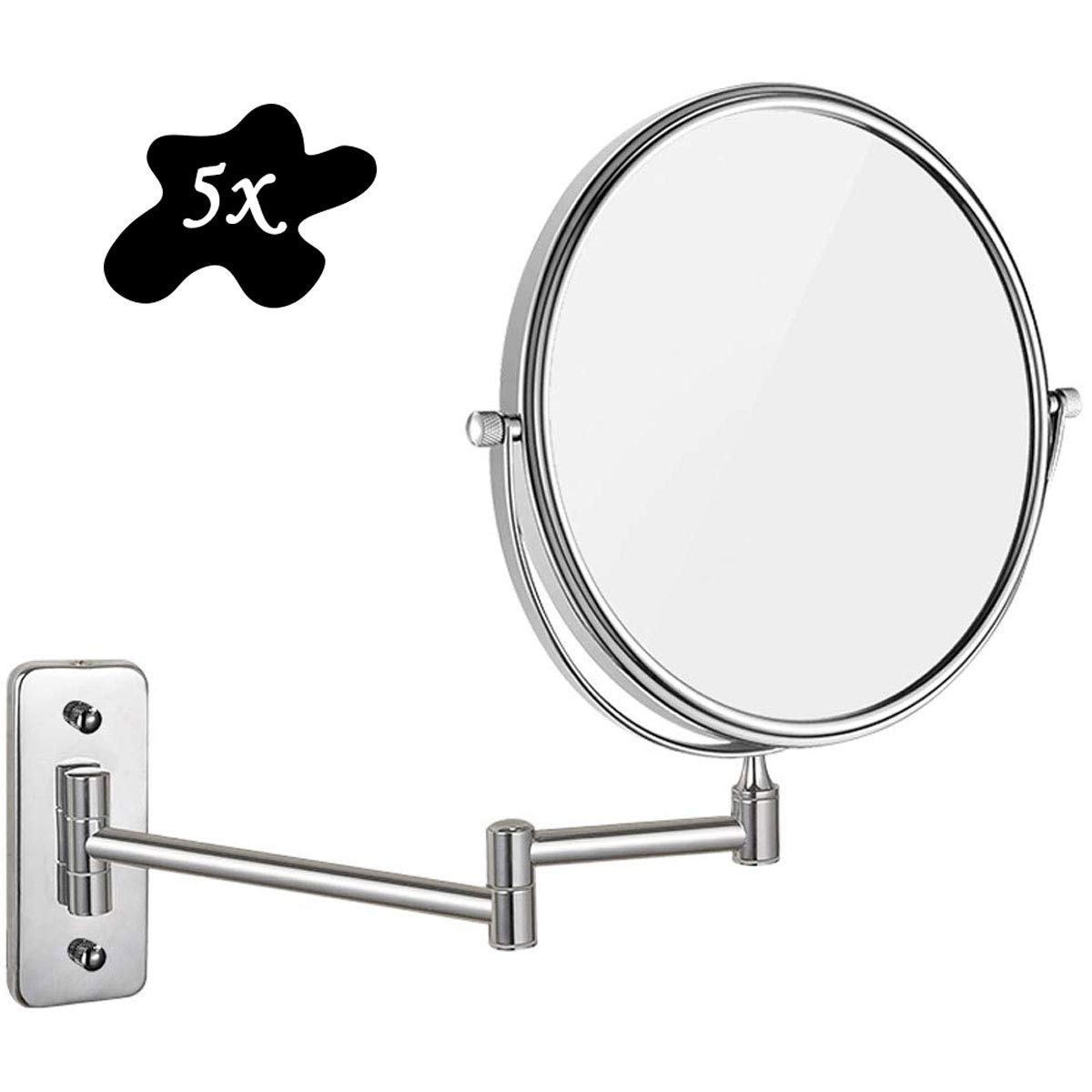 Miroir maquillage mural rotatif pour salle de bain moderne