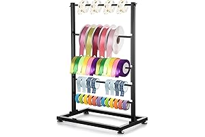 5-Tier Ribbon Holder Storage Rack for Handicraft Enthusiasts