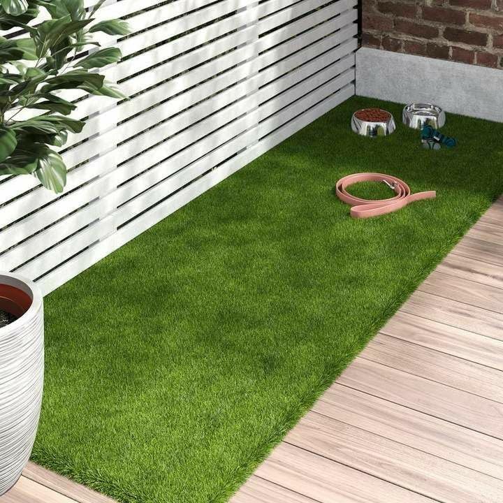 JOHN'SDECOR Artificial Grass Carpet Fake Grass Turf Garden Synthetic Grass Turf Green Grass Carpet Synthetic Turf Mat Artificial Carpet Fake Grass Grass Carpet Fake Grass Turf