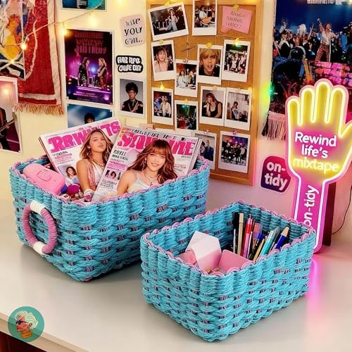 Set de 3 cestas de almacenamiento recicladas - 50% de descuento