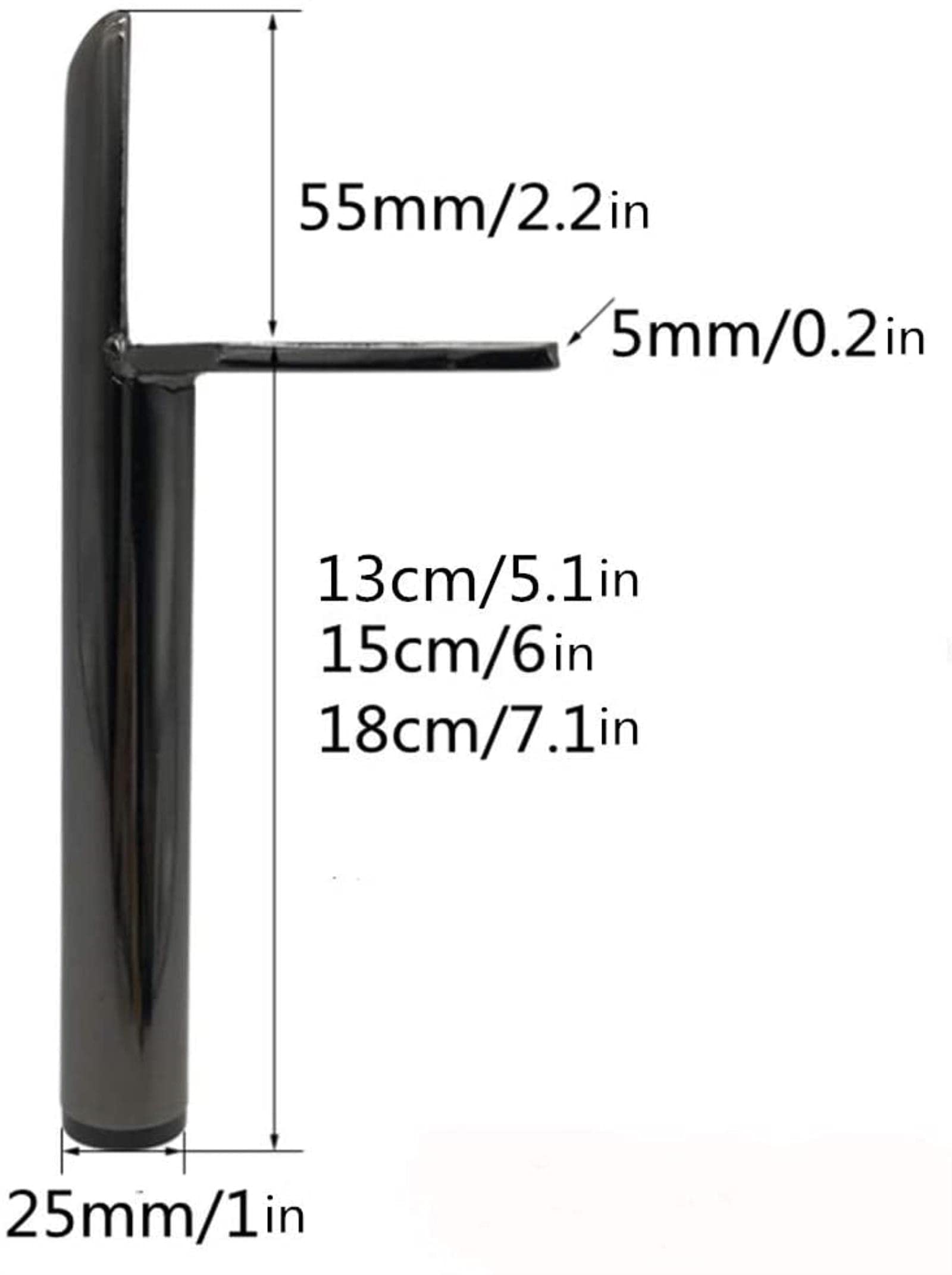 4X metalowe nogi stołowe, żelazne nogi do mebli, nogi zamienne, stopy sofy, nogi do szafek, nogi do szafek łazienkowych, nogi do stolika kawowego, stabilne i/złote/18 cm/7,1 cala