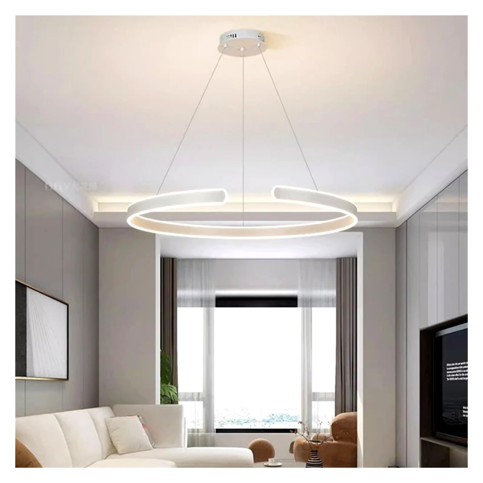HYJAUSXB Modern LED Chandelier Pendant Light for Dining Room Living Indoor Ceiling Lighting Fixture with Wall Option