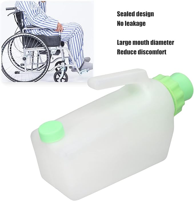 Orinal para hombre 1000ml con tapa antivuelco portátil miniatura 6