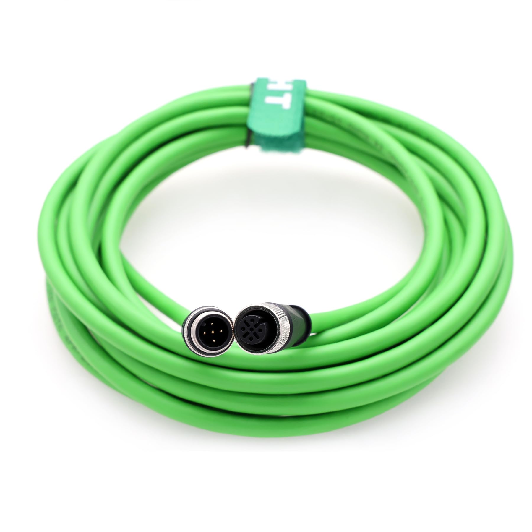 HangTon Cavo per Automazione di Controllo Industriale IO Link Fieldbus NMEA2000 Sensore Dispositivo di Rete CAN Bus, M12 5 Pin, 60V 2A, CAT6, Schermato, Impermeabile, Verde, 4 m
