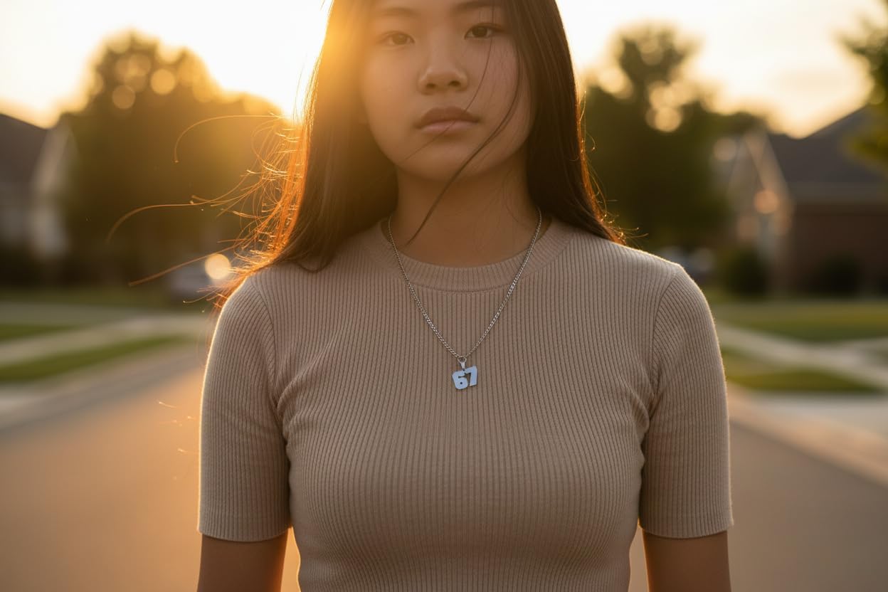 67 Necklace Basketball Soccer Baseball Team Number Pendant Inspirational Sport Necklaces Chunky Chain Football Jewelry Gift - Image 4