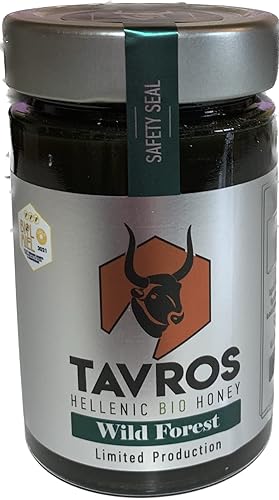 Tavros Wild Forrest Miel orgánica sin procesar (jaspeado, castaño, roble silvestre)