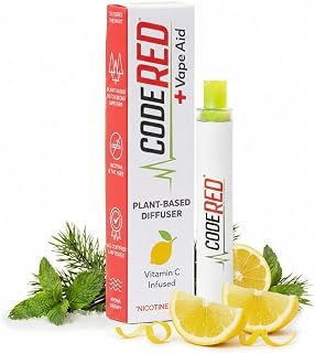 Code Red V-Aid Mullein Diffuser Pen - Plant-Based Aromatherapy Herbal Diffuser Stick with Vitamin C, Mullein, Thyme & Lemon - Portable Wellness Companion for Daily Balance