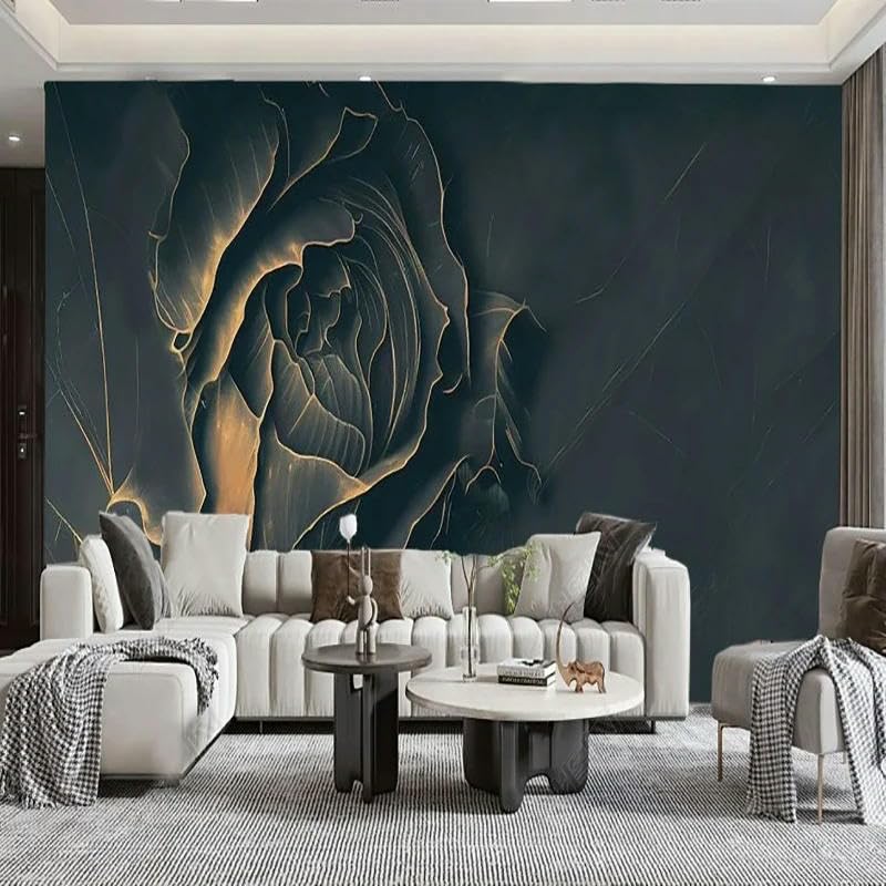 Papier Peint 3D Rose ZEZILE pour Sublimer le Mur de votre Salon Moderne