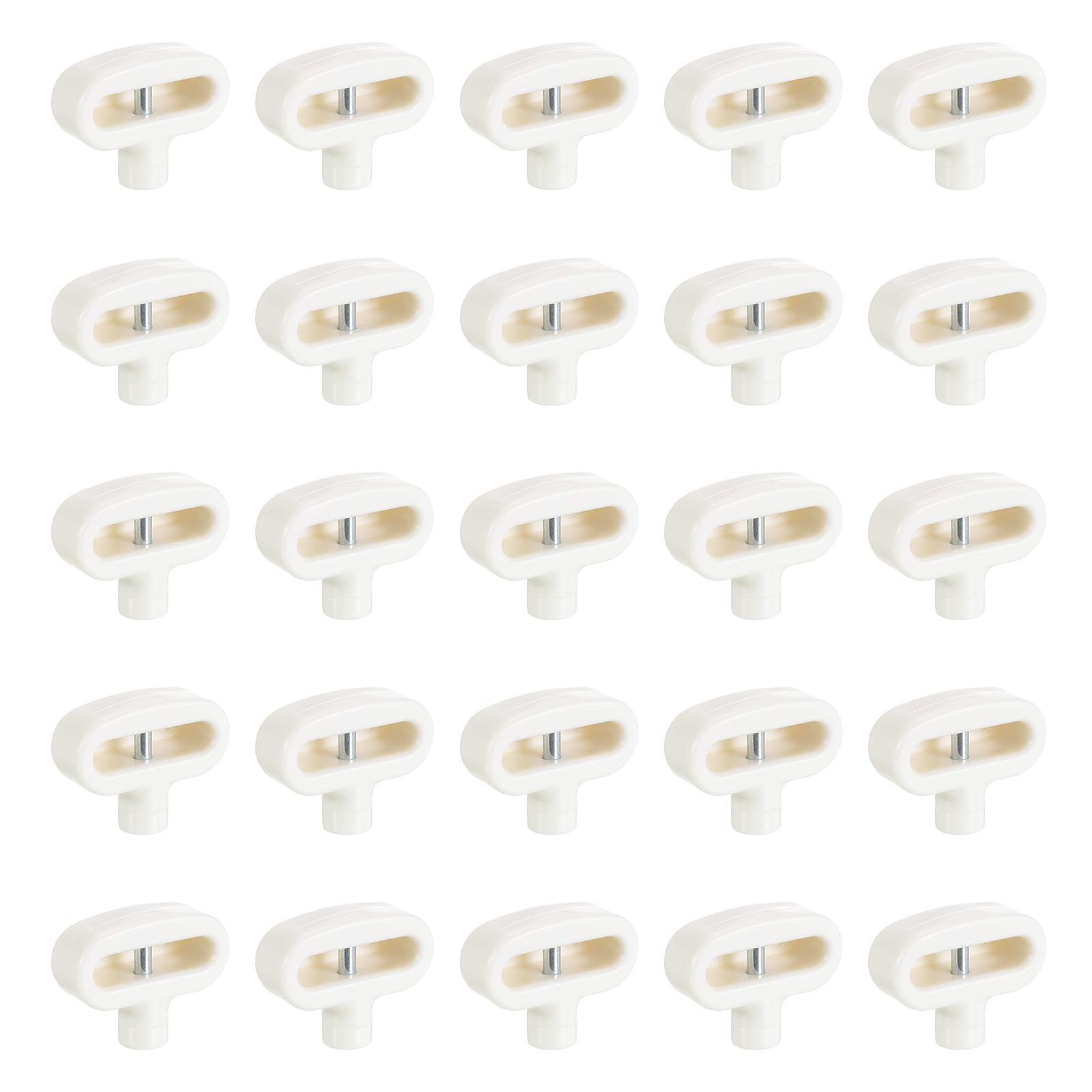 QUARKZMAN 50 Pcs de Cierres de Seguridad de Gancho en U para Panel Perforado, Cierres de Seguridad de Gancho en U, Cierres Antirrobo para Panel Perforado de Tiendas Detallistas, Blanco