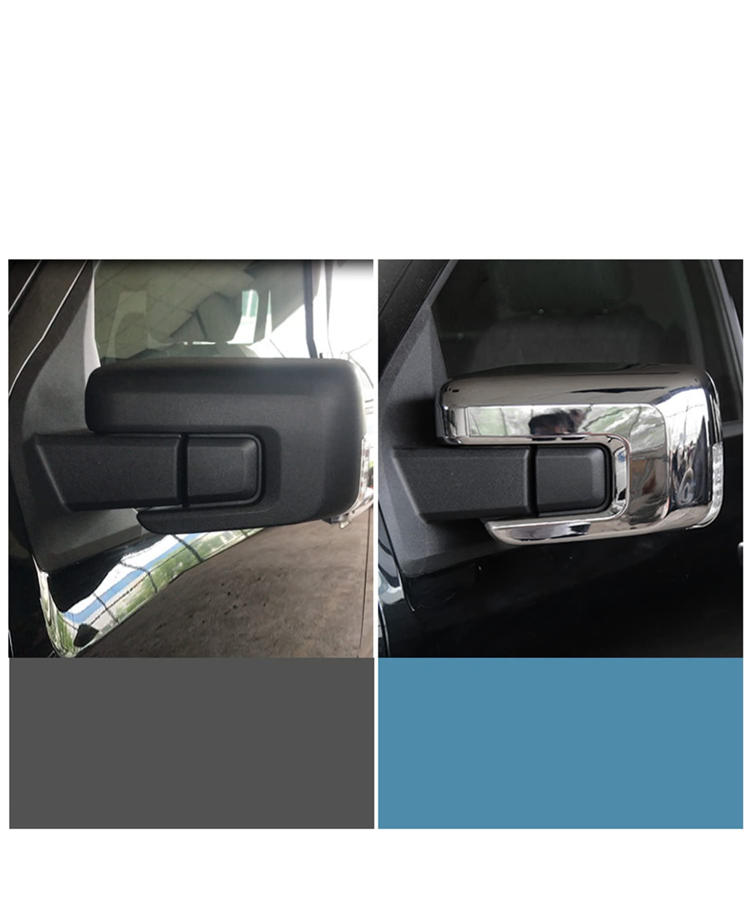 Car Rearview Mirror Cover Caps Rear View Mirrors Shell Protection Accessories for Ford F-150 F150 2021 2022 2023 2024 ABS Chrome