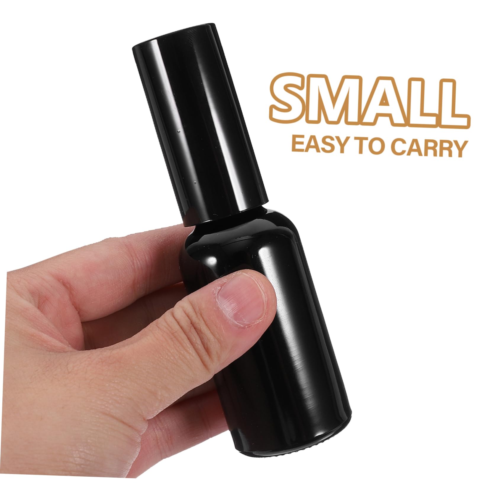 Healeved Nachfüllbare Sprühflaschen 30ml aus Glas Schwarz, 12 Stück