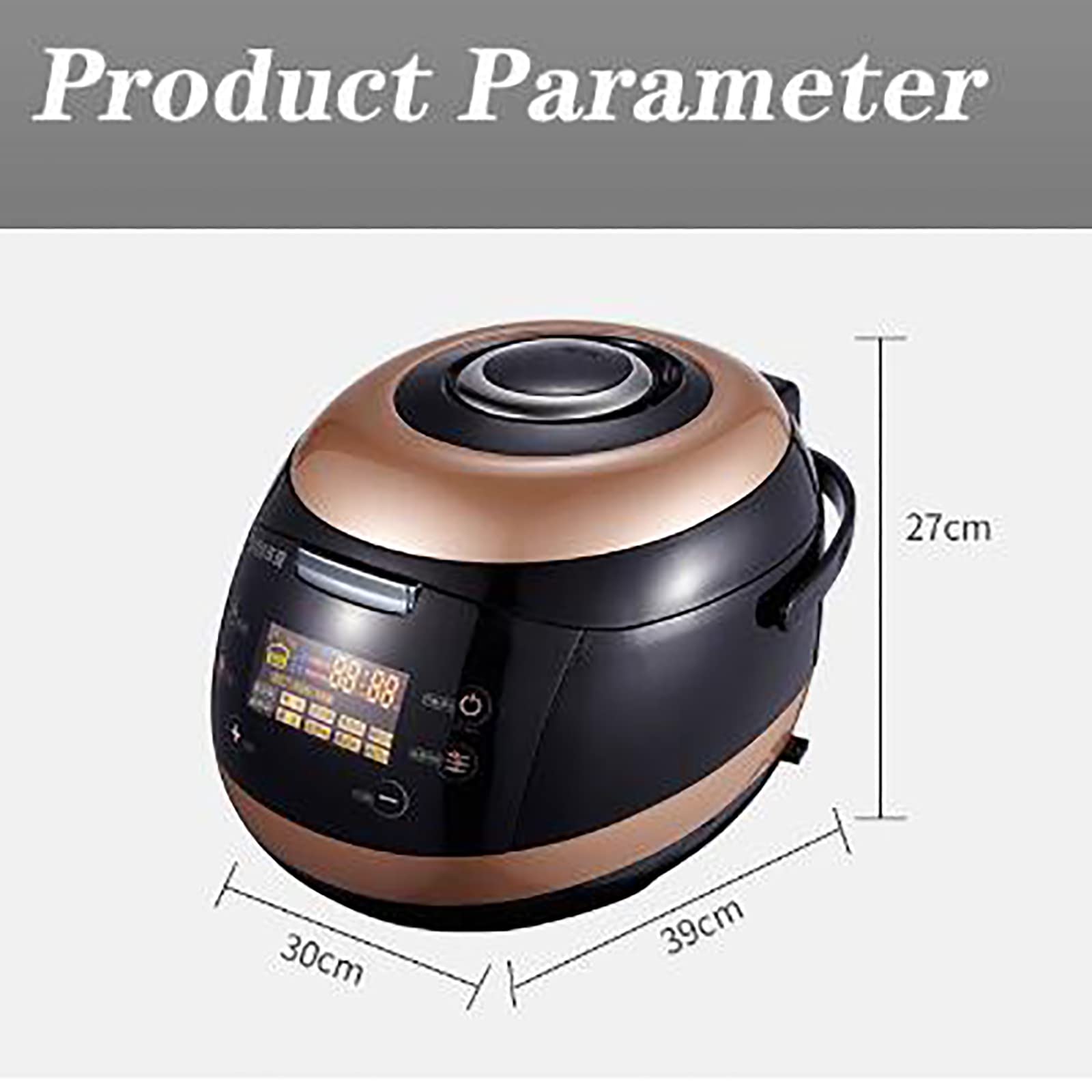 Olla de perla automática, olla de perla comercial con pantalla táctil de 5 l, control de fuego inteligente, se puede programar, revestimiento antiadherente para sartén, para tienda de té con leche,