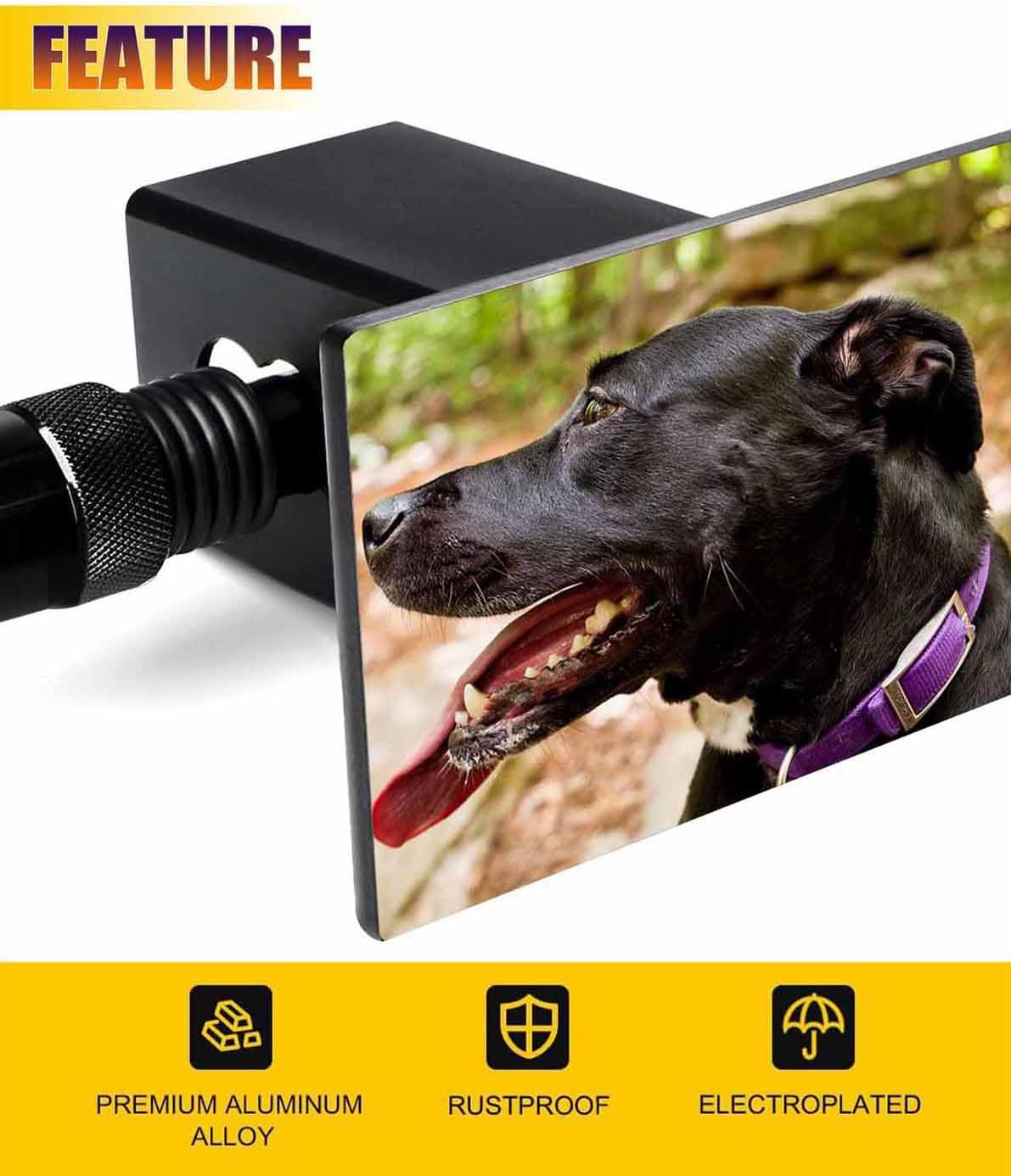 Custom Personalized Tow Metal Trailer Hitch Cover with Photo/Image and Text Heavy 2 Inch Receiver Plug Cover for Trucks SUV Pickups Accessories