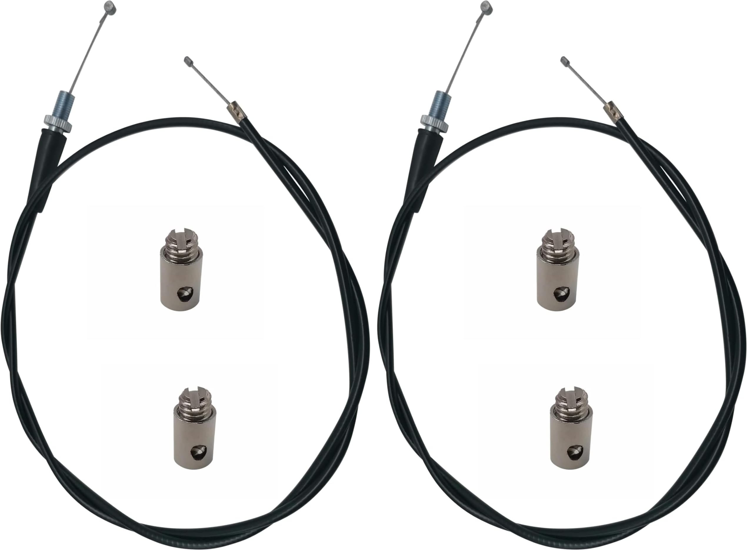 YAMAKATO Stainless 50 Inch Mini Bike Throttle Cable for Predator 212 CT200U Baja MB165 196cc MB200 200 cc Heat Warrior MOTOVOX MBX10 MBX11 GX160 GX200 Pit Dirt Bike Parts (Pack of 2)