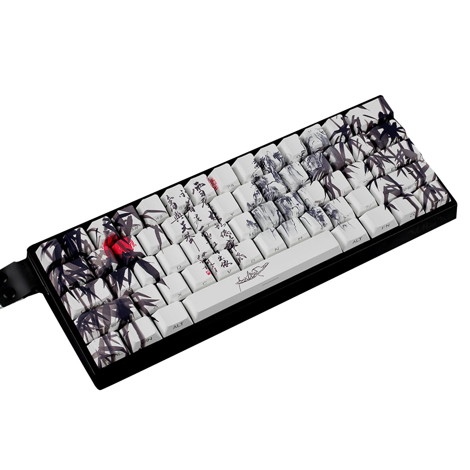 Hsyzygian Original Profile Keycaps PBTs Dyes Sublimations Side Printed with Forests Keycaps for 60% 68% Keyboards Side Printed